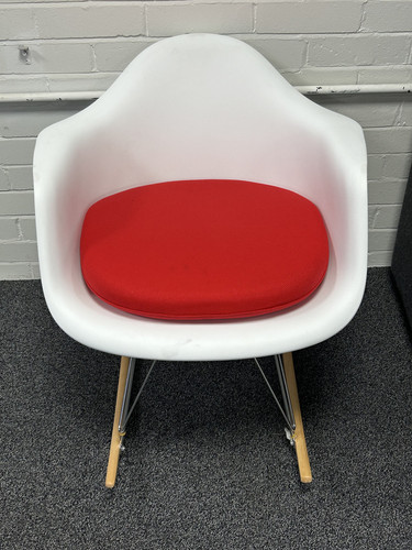 White eames style rocking - white,