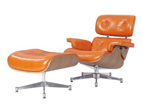 Eames lounge chair with - lounge, stool